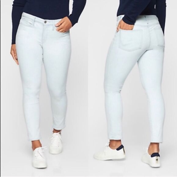NWT Athleta Sculptek Skinny Crop Jean Glacier light Wash Jeans pants - Picture 1 of 8